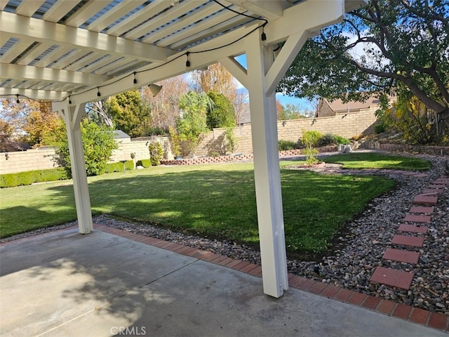 view of patio / terrace with a pergola