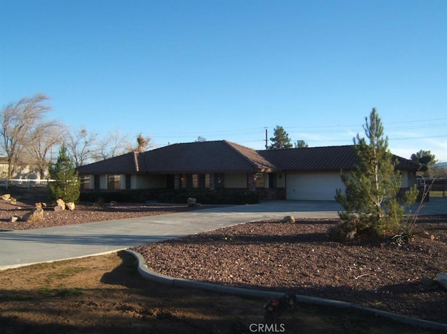 ranch-style house with a garage