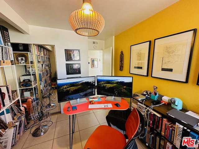 interior space with tile patterned floors