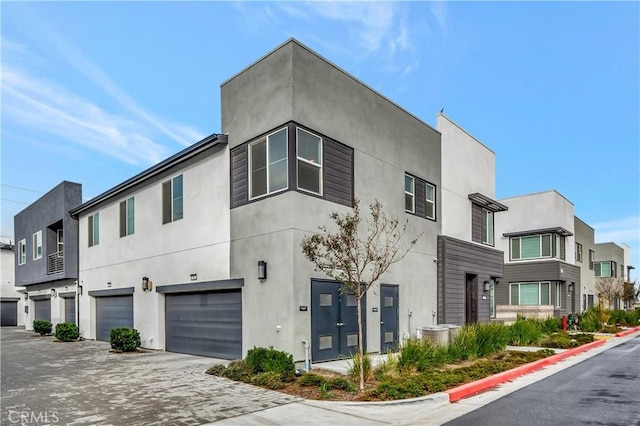 exterior space featuring a garage