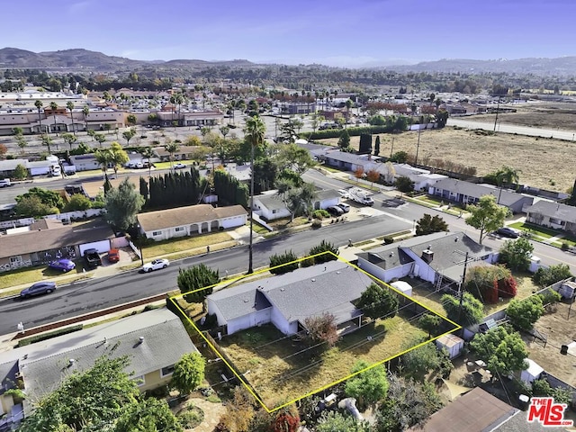 aerial view featuring a mountain view