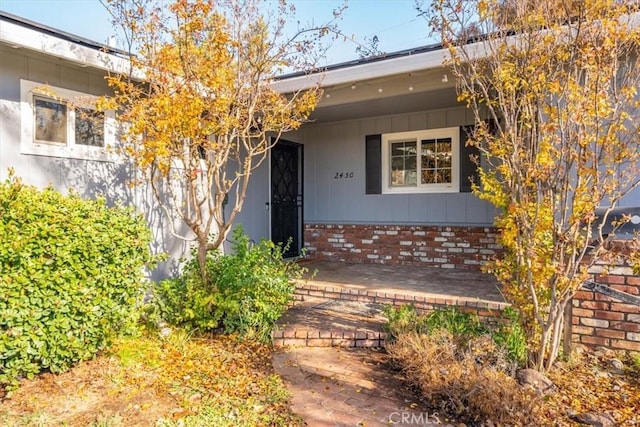 view of doorway to property