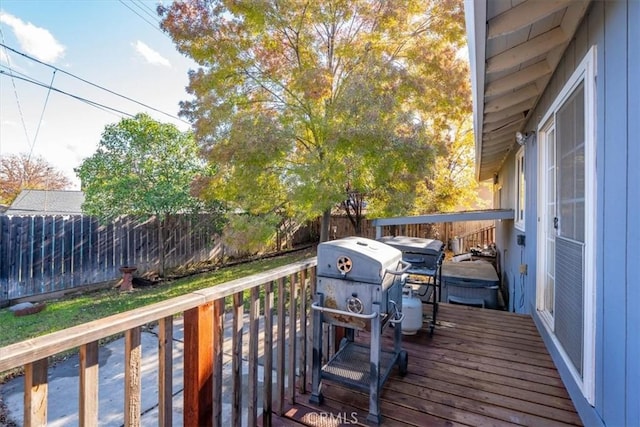 view of wooden deck