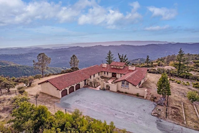 aerial view featuring a mountain view