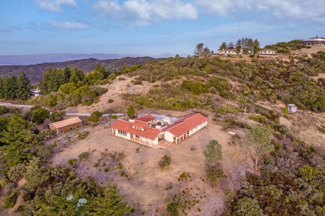 bird's eye view featuring a mountain view