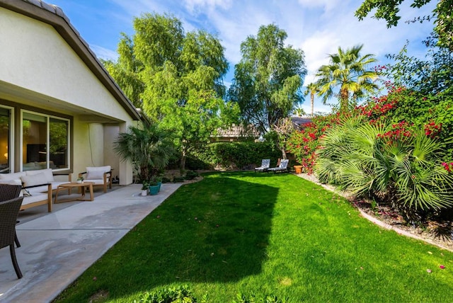 view of yard with a patio