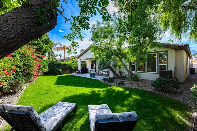 view of yard featuring a patio