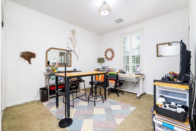 office with carpet flooring