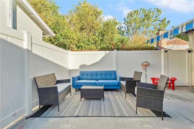 view of patio / terrace with an outdoor hangout area