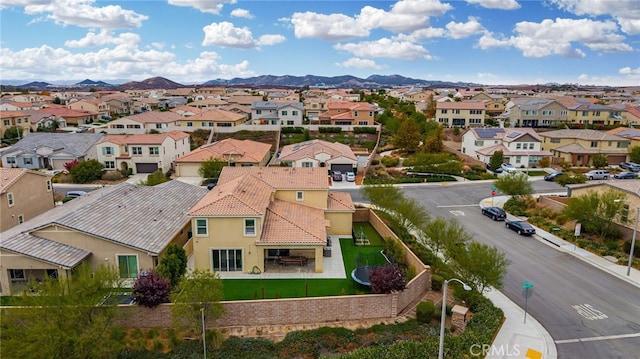 bird's eye view featuring a mountain view