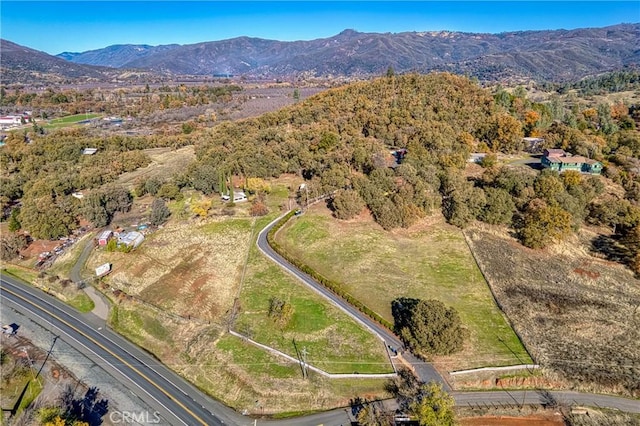 bird's eye view with a mountain view