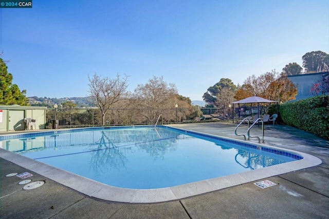 view of pool featuring a patio area