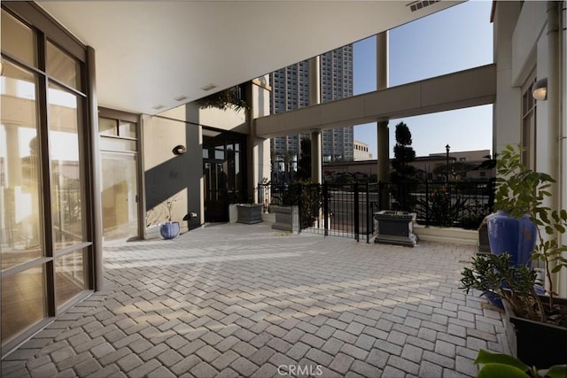 view of patio with fence