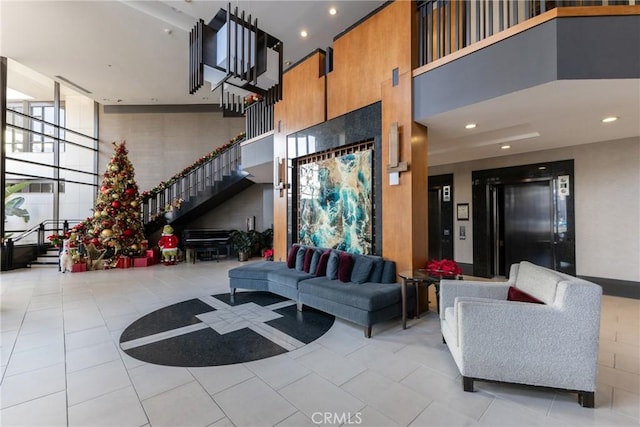 lobby with stairway
