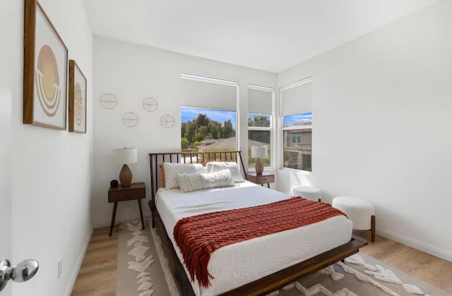 bedroom featuring hardwood / wood-style floors