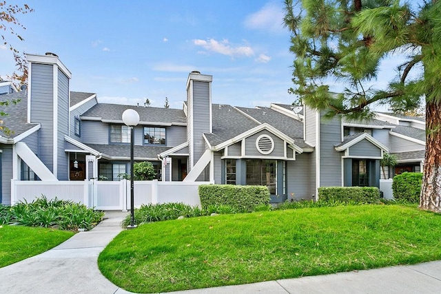 view of front of house featuring a front yard