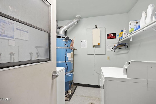 view of clothes washing area