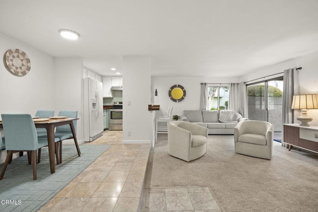 view of carpeted living room