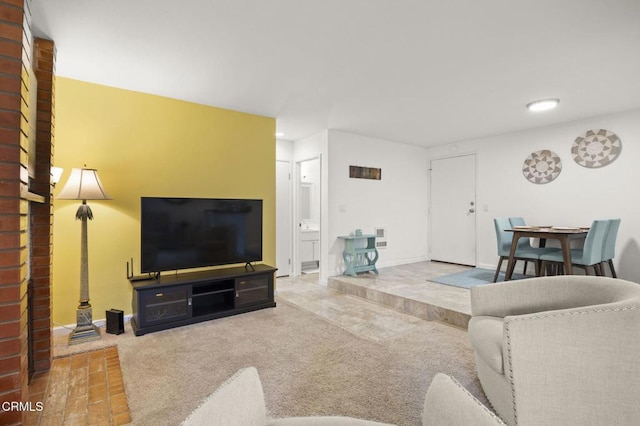 view of carpeted living room