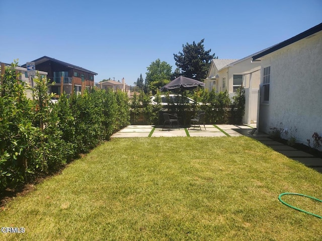 view of yard featuring a patio