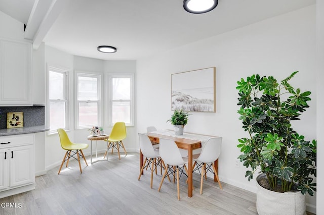 dining room featuring light hardwood / wood-style floors