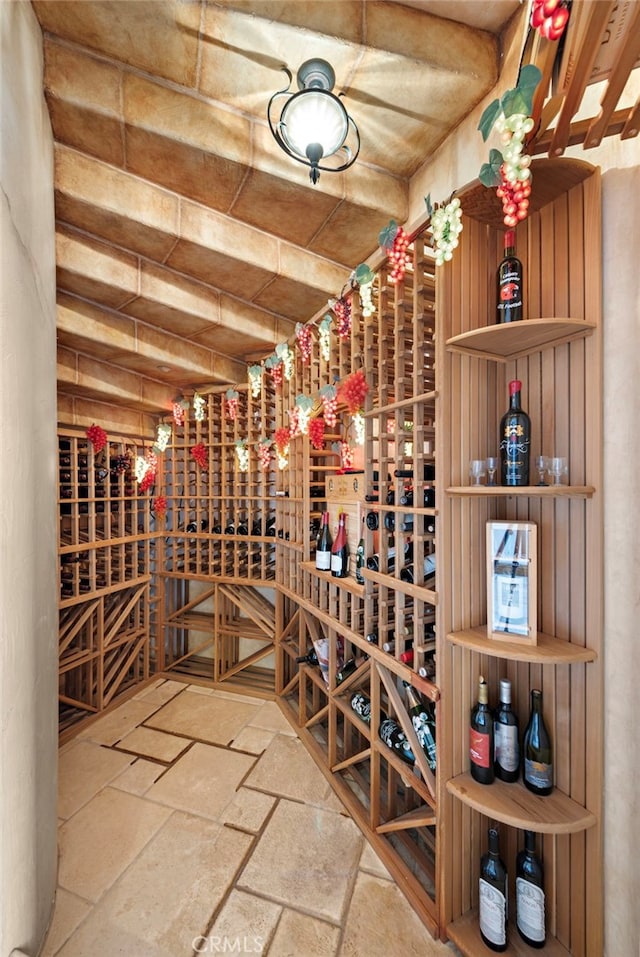 view of wine room