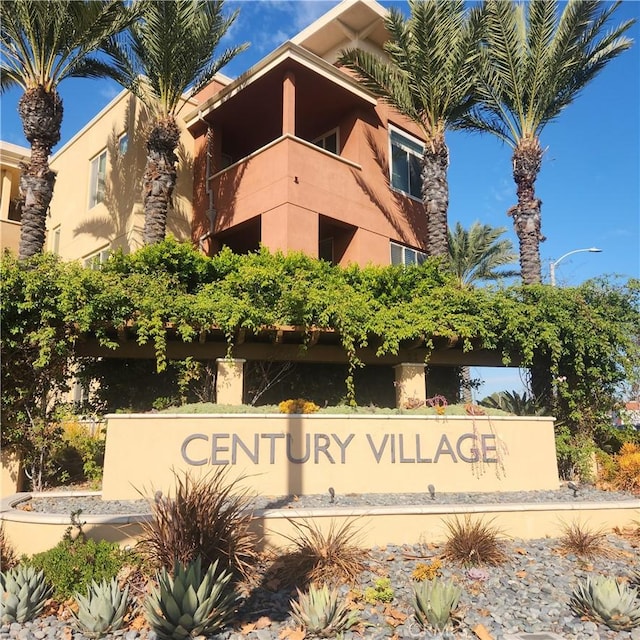 view of community sign