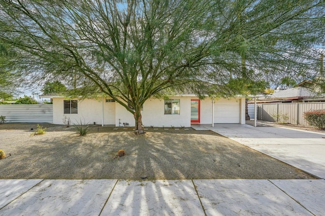 view of front facade with a garage