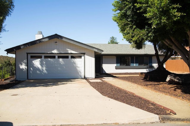 ranch-style house with a garage