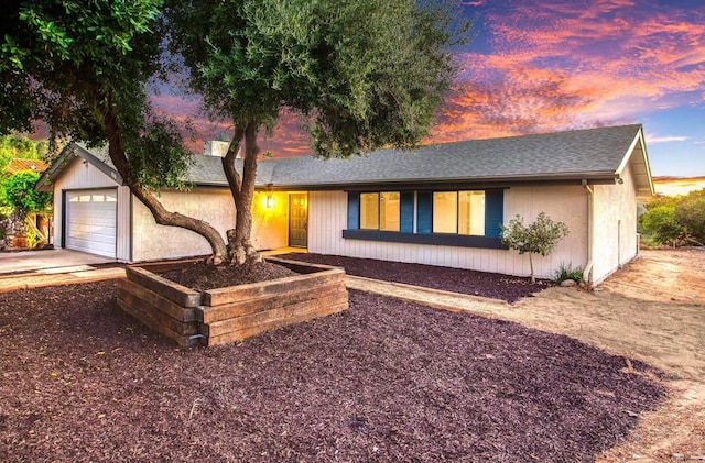 view of front of house featuring a garage