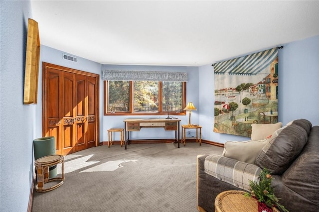 view of carpeted living room