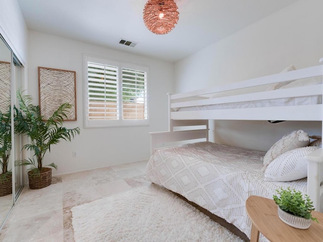 bedroom with a closet