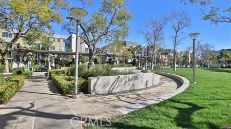 view of community with a yard and a residential view