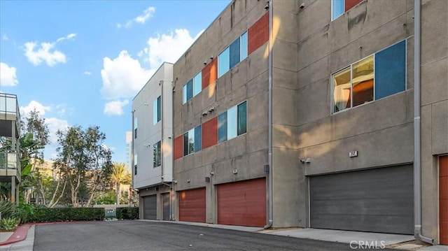 view of property featuring a garage