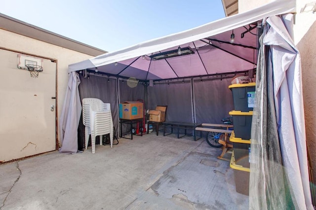 view of patio / terrace with a gazebo