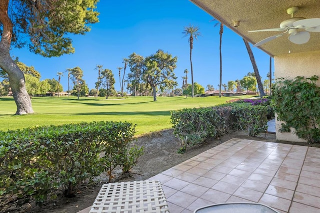 view of patio / terrace with ceiling fan