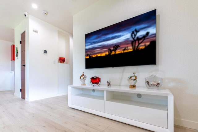 living room featuring light hardwood / wood-style floors