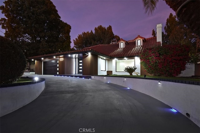 view of front of home featuring a garage