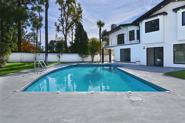 view of pool with a patio