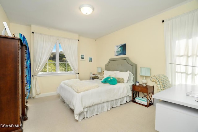 view of carpeted bedroom