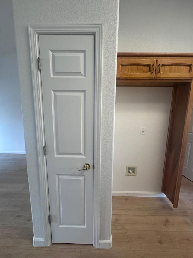 interior space with hardwood / wood-style floors