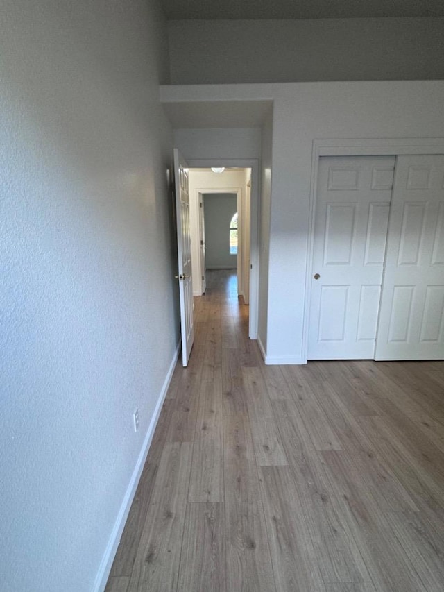 hall featuring light hardwood / wood-style flooring