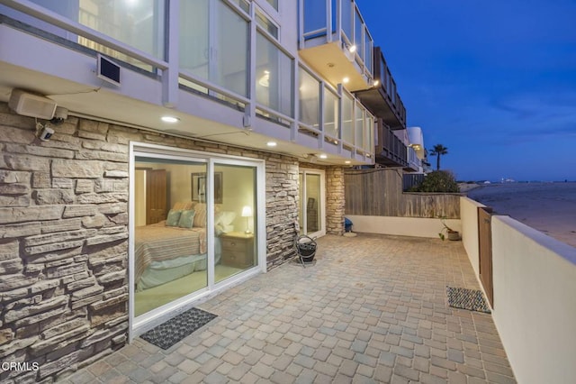 view of patio / terrace featuring a balcony