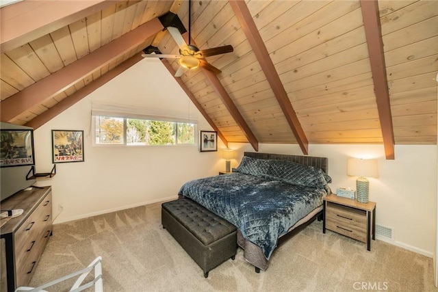 1181 Voltaire Dr, Lake Arrowhead, CA 92352 - carpeted bedroom featuring wood ceiling and ceiling fan