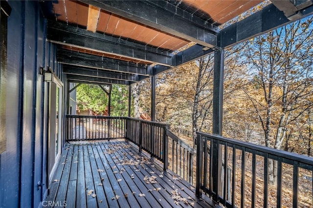 view of wooden deck