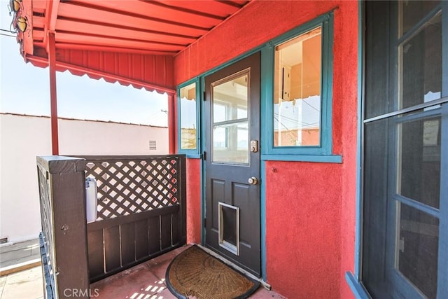 view of doorway to property