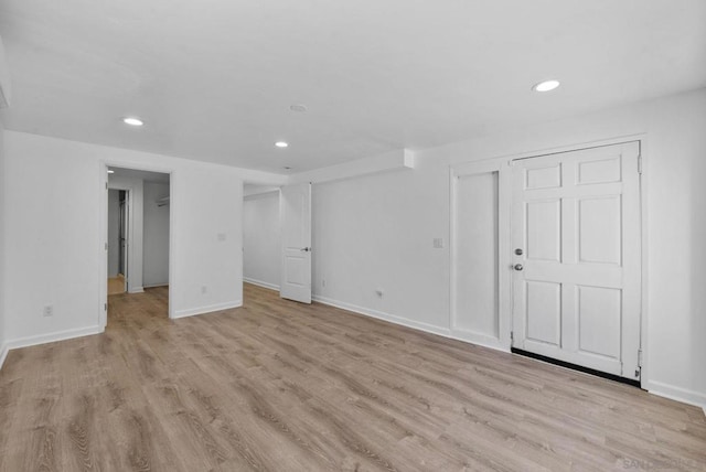 empty room featuring light hardwood / wood-style flooring