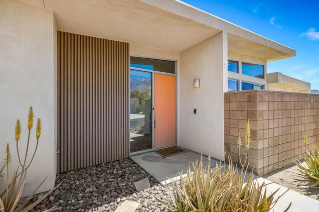 view of doorway to property