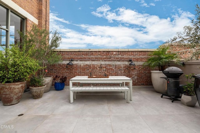 view of patio with grilling area