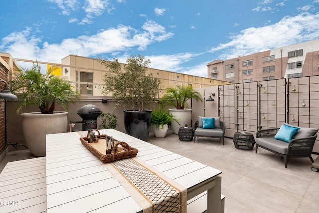 view of patio / terrace with area for grilling